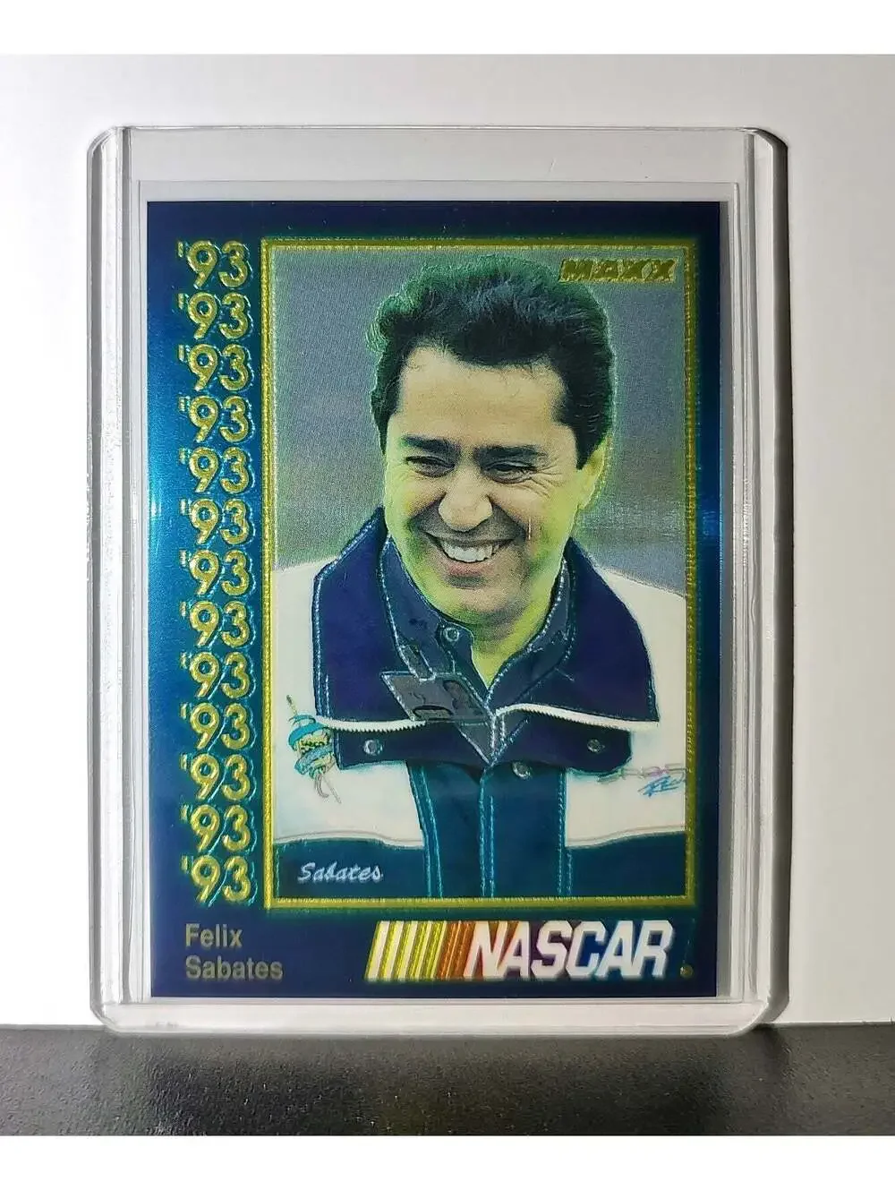 Felix Sabates 1993 Maxx Premier Plus Racing #92 NASCAR Card SABCO Racing